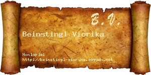 Beinstingl Viorika névjegykártya